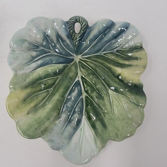 Fitz And Floyd Matching Leaf Plate & Bowl Wall Decor Home Decor Set of 2 - Picture 5 of 16